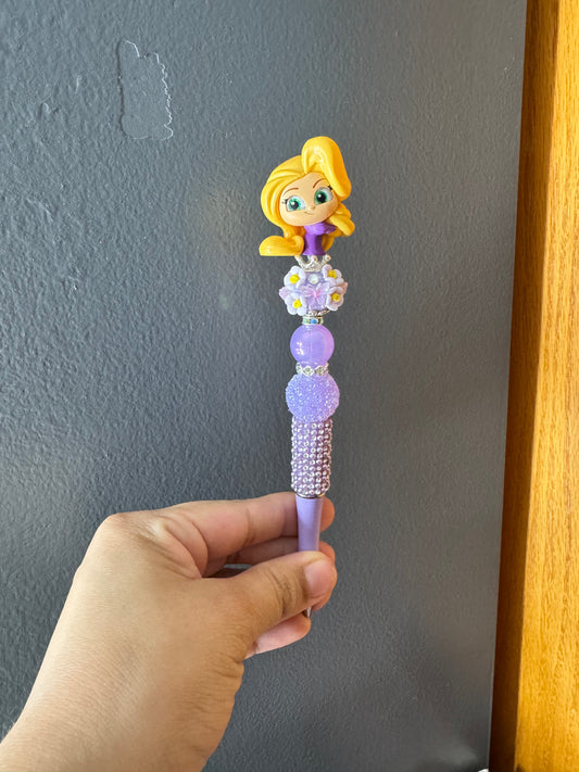 Purple Princess Beaded Pen