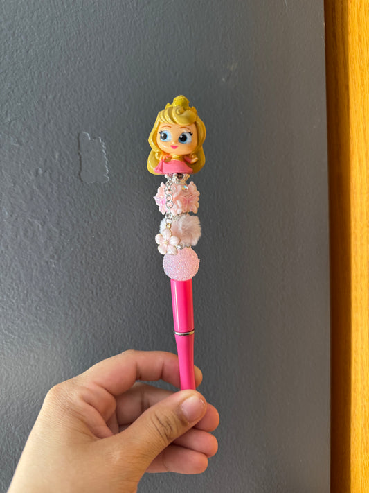 Pink Princess Beaded Pen