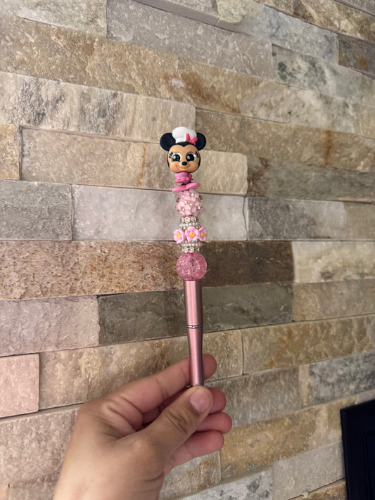 Pink Mouse Baker Beaded Pen