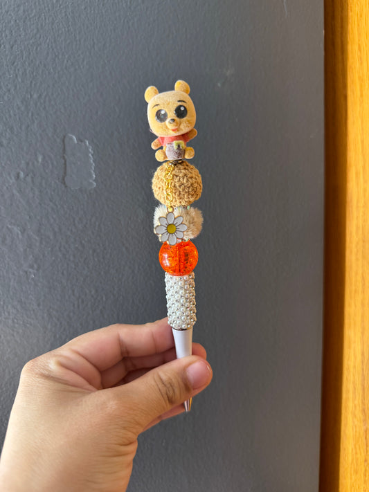 Honey Bear Beaded Pen